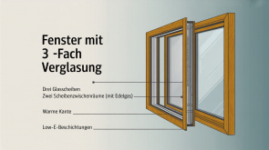 Fenster mit 3-fach Verglasung