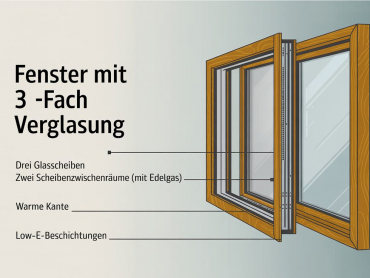 Fenster mit 3-fach Verglasung
