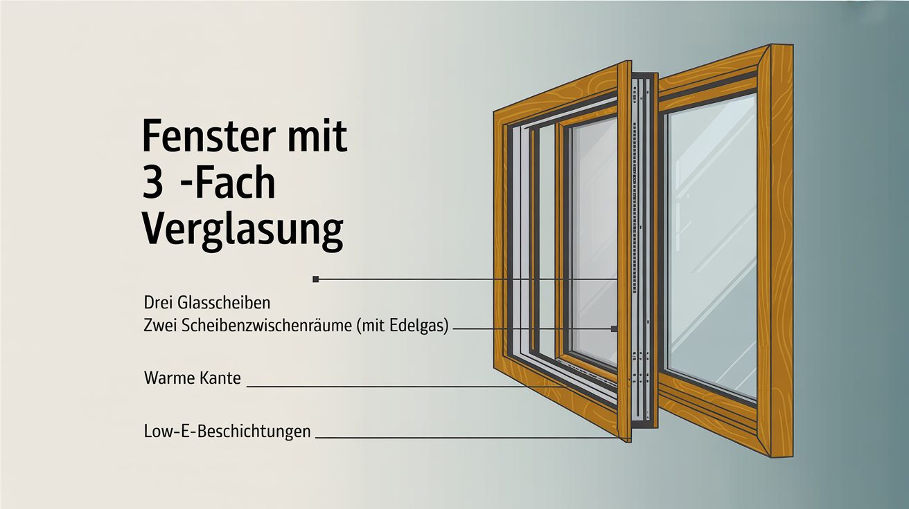 Fenster mit 3-fach Verglasung