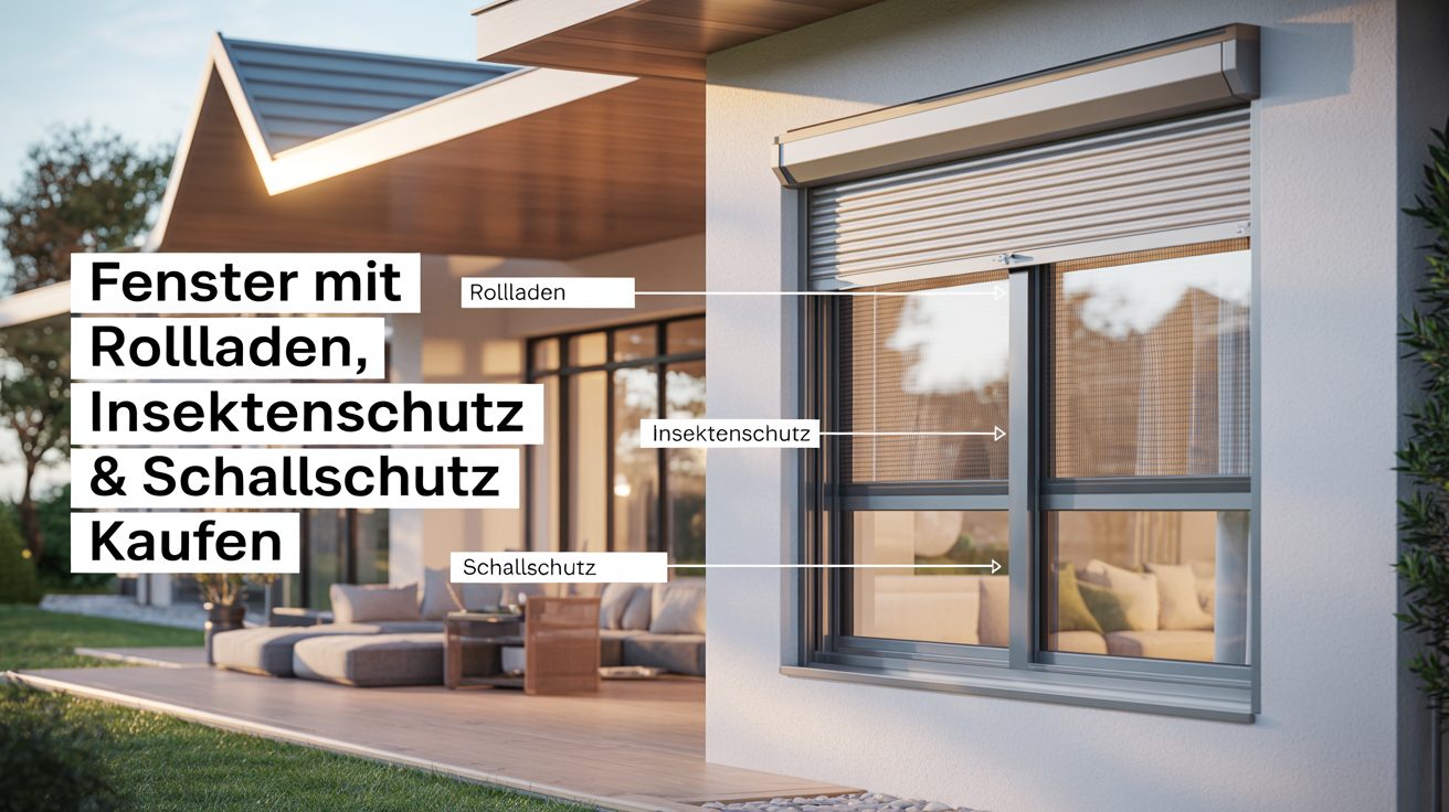 Fenster mit Rollladen, Insektenschutz & Schallschutz kaufen